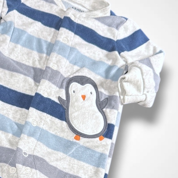 4/$20 Carter’s Penguin Design Fleece Sleeper - Picture 2 of 4